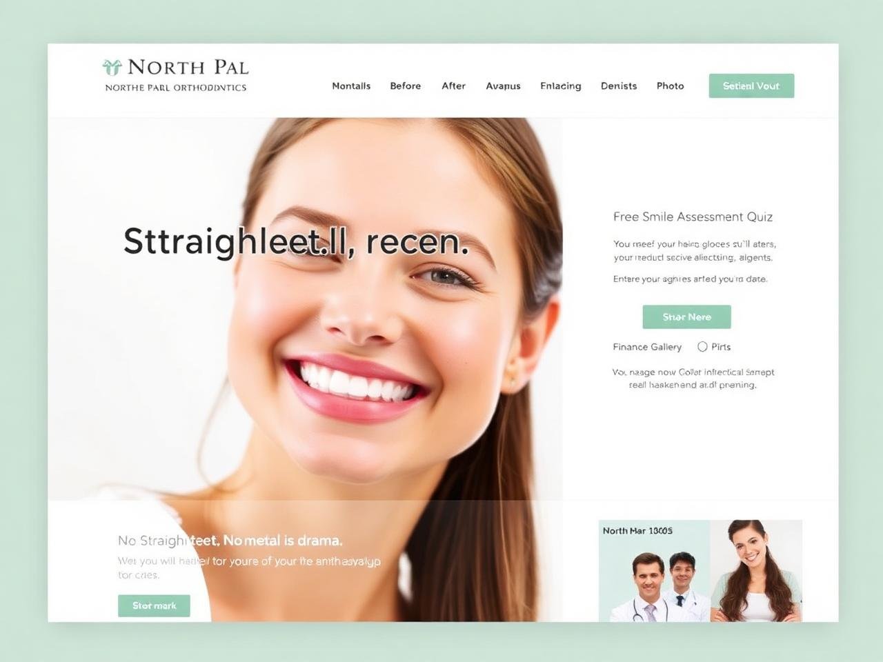 North Pearl Ortho — website mockup designed by Layus Techy