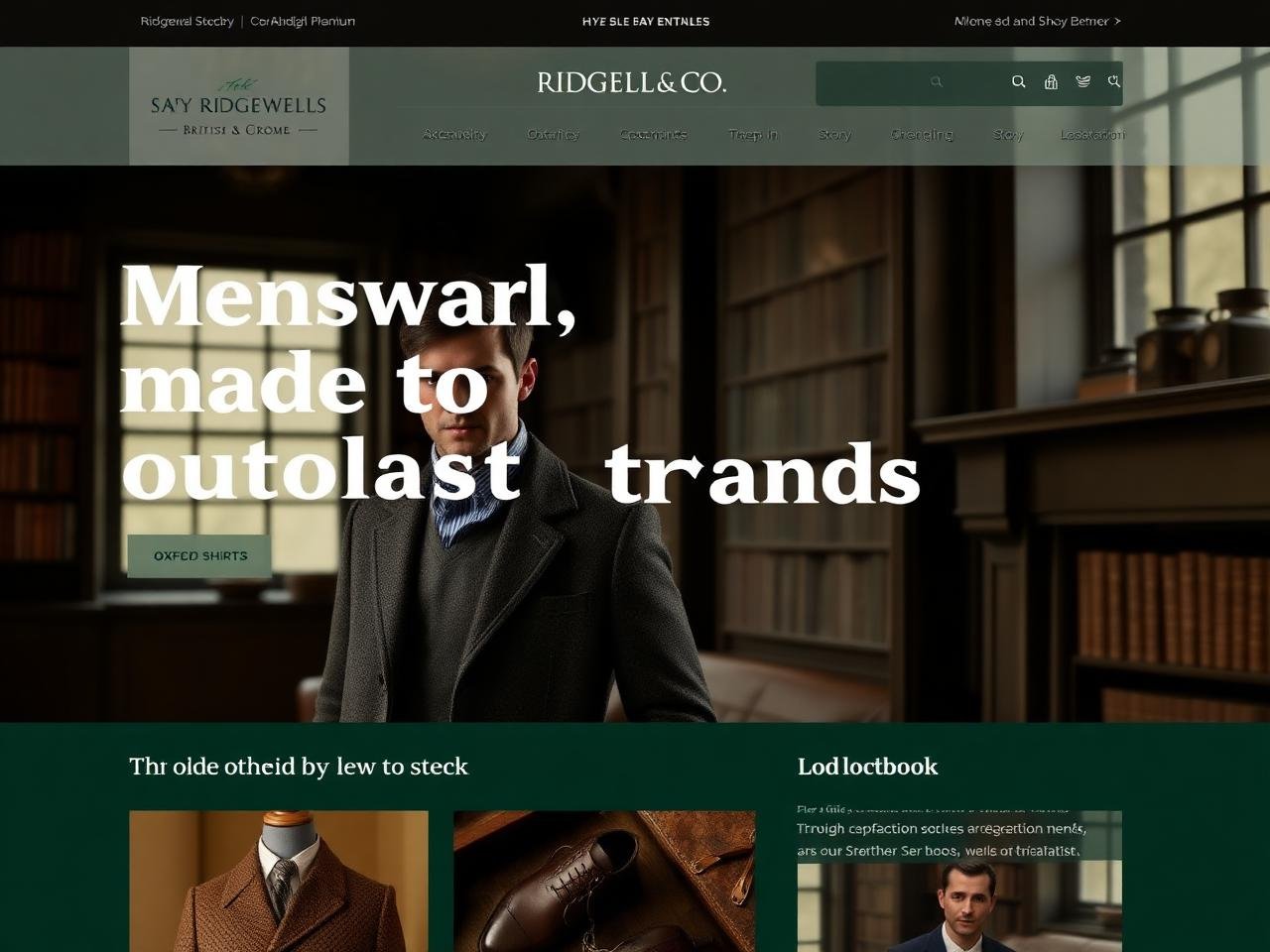 Ridgewell & Co. — website mockup designed by Layus Techy