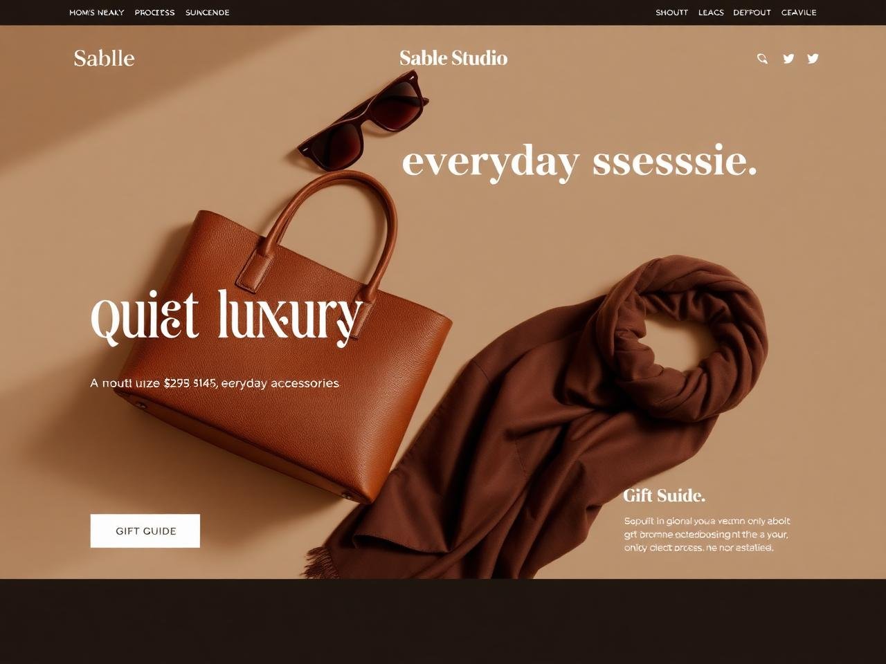Sable Studio — website mockup designed by Layus Techy