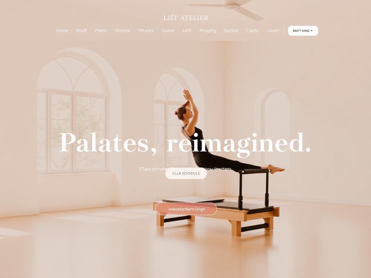 Lift Atelier — website mockup designed by Layus Techy