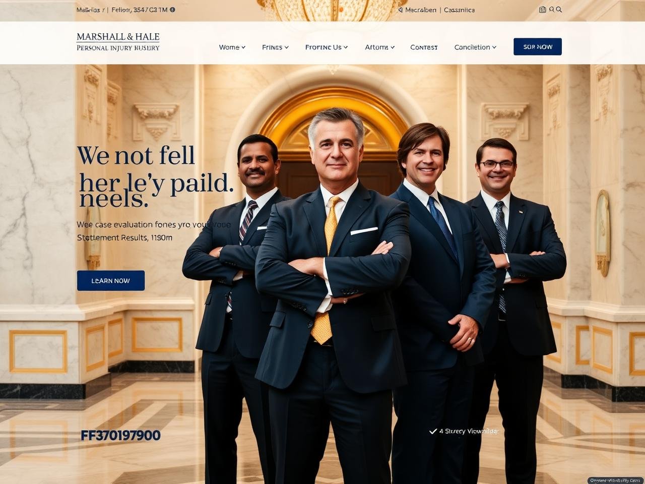 Marshall & Hale — website mockup designed by Layus Techy