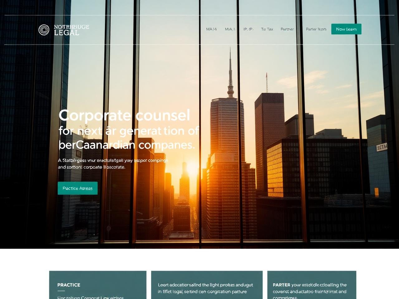 Northbridge Legal — website mockup designed by Layus Techy