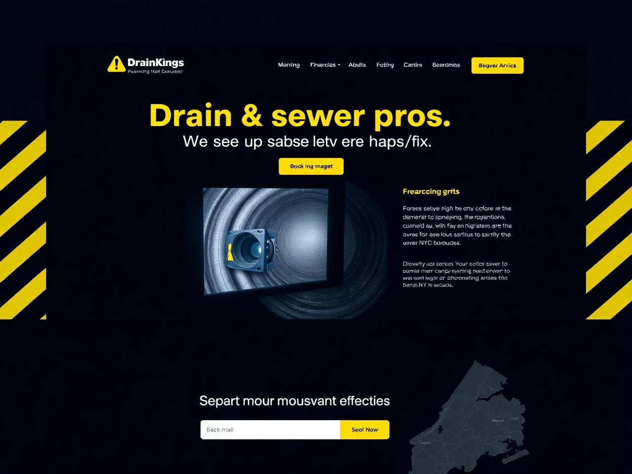 DrainKings — website mockup designed by Layus Techy